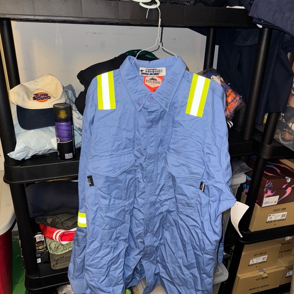 Steelguard Pro FR Light Blue Reflective Shirt - Picture 14 of 16